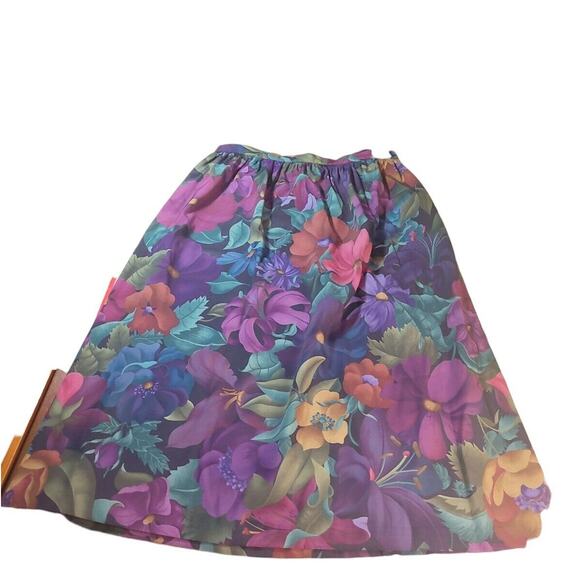 VTG ’90s Alfred Dunner Floral Pleated Midi Skirt Sz 14 (Waist 30″, Length 31″) - Picture 3 of 8